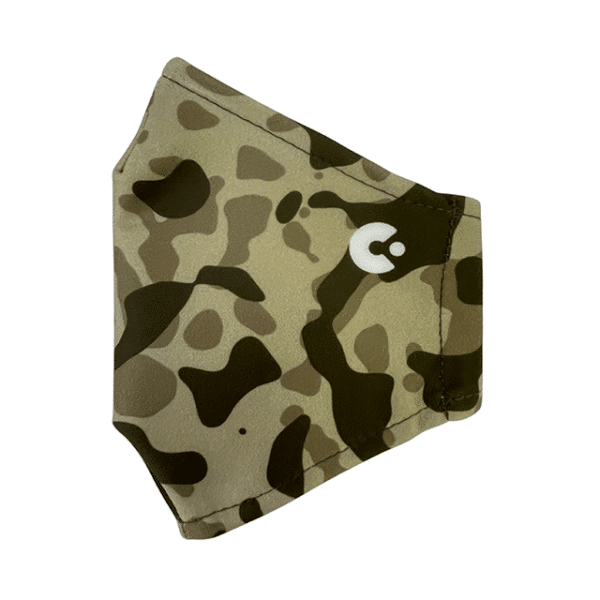 Camo face mask side view
