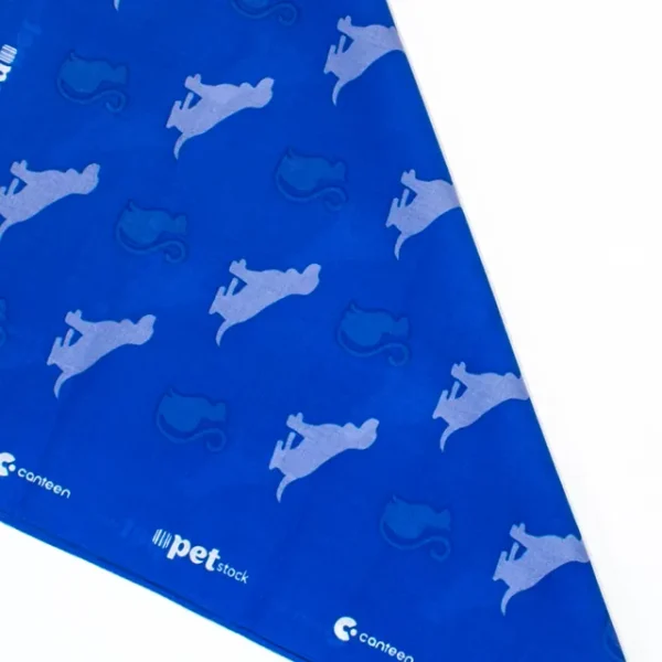 A close up photo of the Cats and Dogs bandana