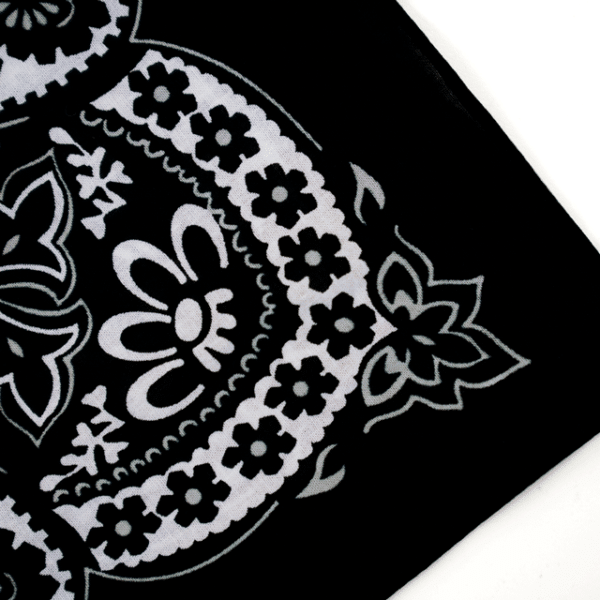 A close photo of the Mexican Black bandana