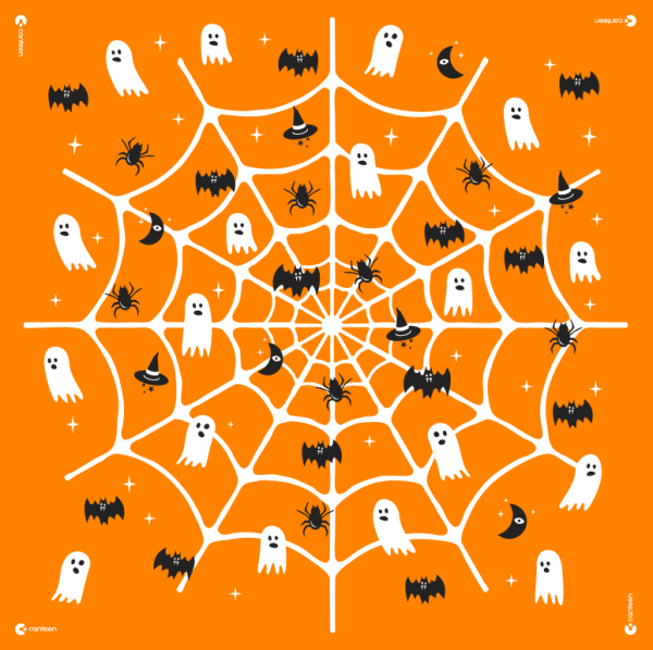 A graphic representation of the Exclusive Halloween bandana