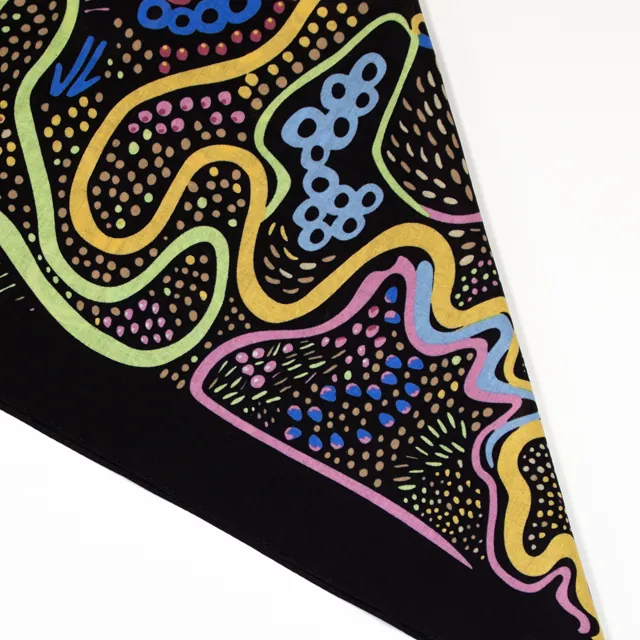 A close up photo of the Dreaming Track Nights bandana