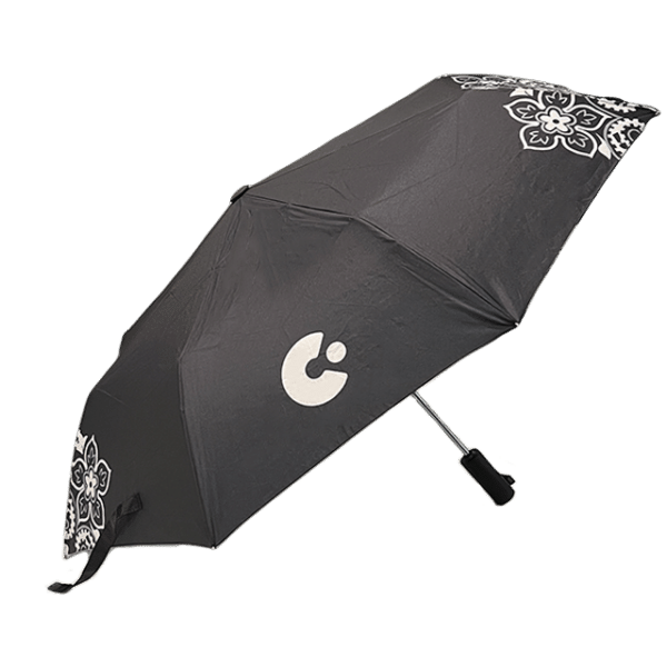 Compact Black Umbrella